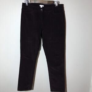 J Jill womens 8P fine wale plum purple corduroys pants stretchy casual